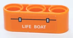 Technic, Liftarm Thick 1 x 3 with White 'LIFE BOAT' Pattern (Sticker) - Set 42064