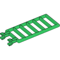 Lego Bar 7 x 3 with Double Clips (Ladder) [Straight Clips] / Green