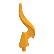 Wave / Flame Rounded Single with Pin / Bright Light Orange