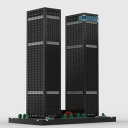 City National Plaza at 1/650th Scale
