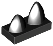 Tile Special 1 x 2 with Two Vertical Teeth / Tooth