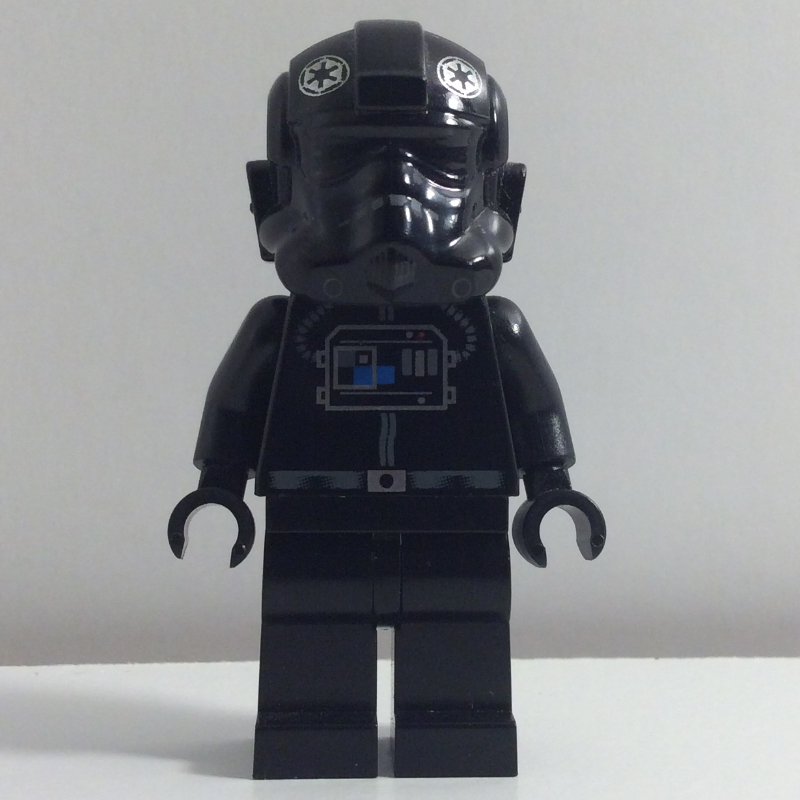 Lego TIE Pilot, Plain Legs, Plain Black Head (87556 Helmet)