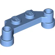 Plate Special 1 x 4 Offset with Bar Holes / Medium Blue