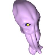 Lego Minifig Head Special, Mind Flayer with Yellow Eyes, Dark Purple Eyeshadow print / Lavender