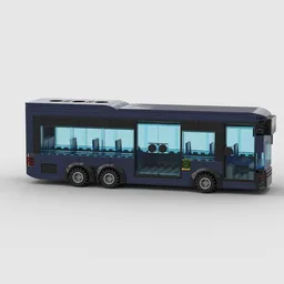 Lego City Public Bus 6x2 dark blue