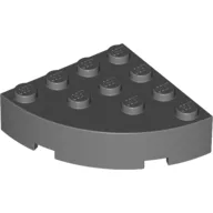 Brick Round Corner 4 x 4 Full Brick / Dark Bluish Gray