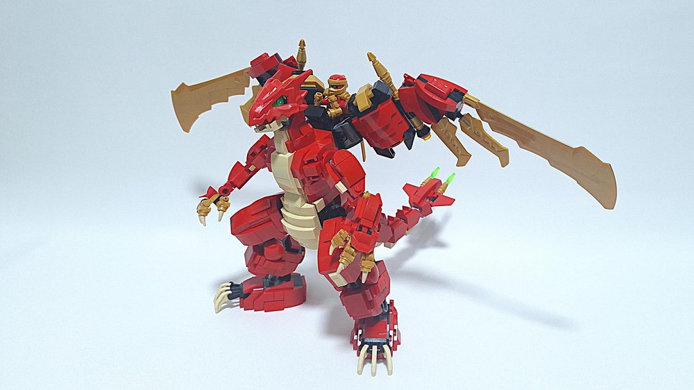 Lego Kai's Red Mech Dragon