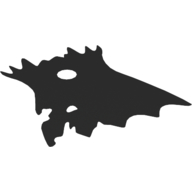 Lego Neckwear Cape, Tattered and Scalloped with Collar [Spongy Stretchable Fabric] / Black