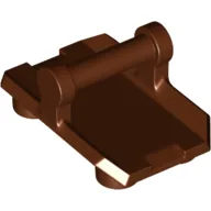 Plate Special / Shield Rectangular with 4 Studs, Handle / Reddish Brown