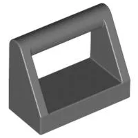 Tile Special 1 x 2 with Handle / Dark Bluish Gray