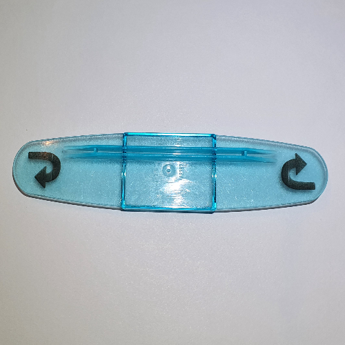 Lego Duplo Train Intelligent Train Smart Tile with Reverse Arrow Print / Trans-Light Blue