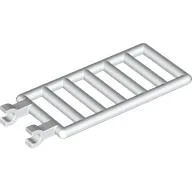 Bar 7 x 3 with Double Clips (Ladder) [Straight Clips] / White