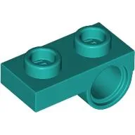 Plate Special 1 x 2 with Pin Hole Underneath / Dark Turquoise
