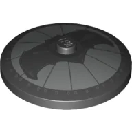 Dish 4 x 4 Inverted [Radar] with Black Bat on Silver Background Batman Logo (Bat Signal) Pattern