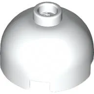 Brick Round 2 x 2 Dome Top, Vented Stud / White