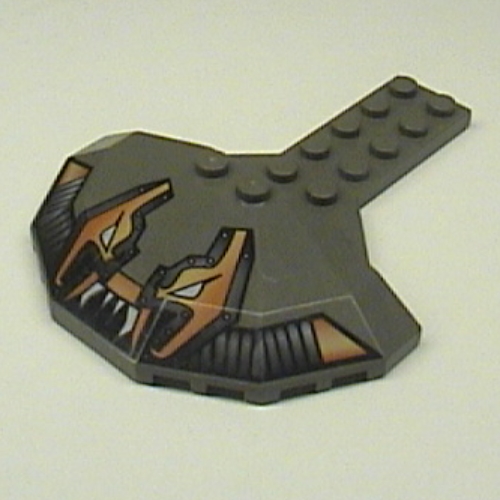 Lego Plate Special 2 x 6 with 4 x 8 Half Saucer and Stingray Print