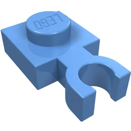 Plate Special 1 x 1 with Clip Vertical [Thin U Clip] / Medium Blue