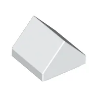 Brick Sloped Double 45° 1 x 1 / White