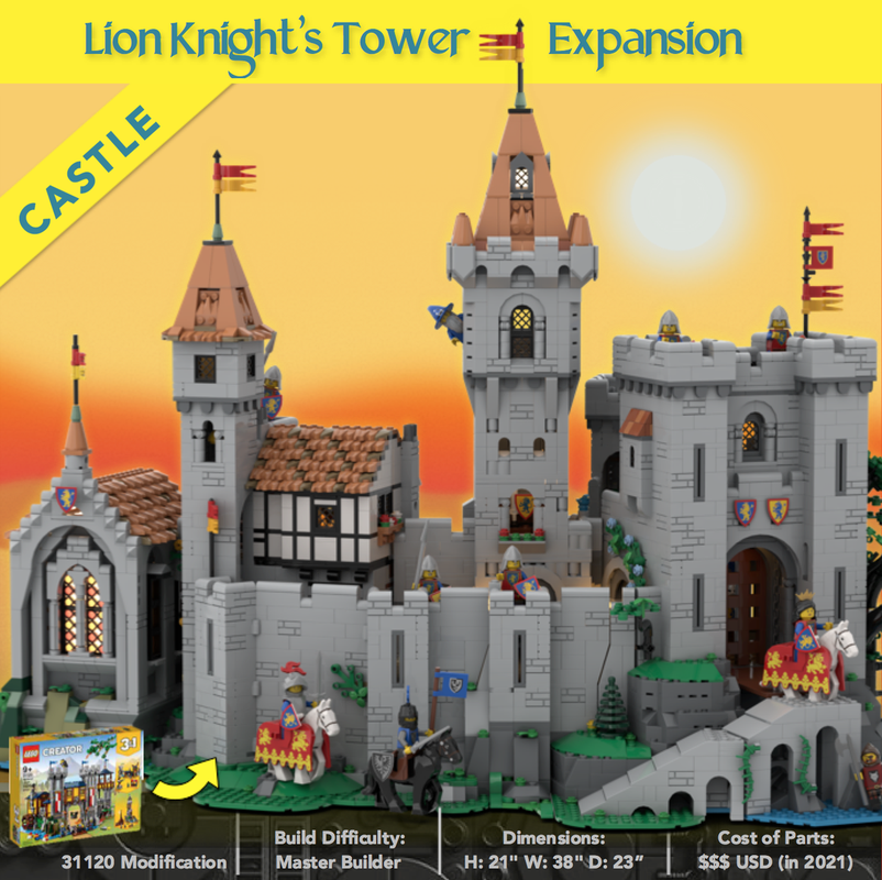 Lego Lion Knight's Tower - 10305 Castle Expansion