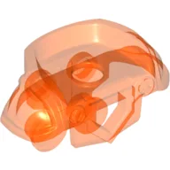 Minifig Neckwear Armor Breastplate with Shoulder Pads Large, Pentagonal Hole in Front and 4 Studs on Back / Trans-Neon Orange