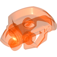 Lego Minifig Neckwear Armor Breastplate with Shoulder Pads Large, Pentagonal Hole in Front and 4 Studs on Back / Trans-Neon Orange