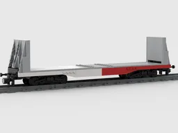 Flat freight car & Flat freight car bulkerhead