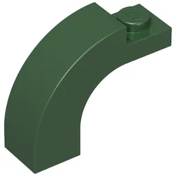 Brick Arch 1 x 3 x 2 Curved Top / Dark Green