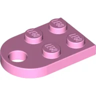 Plate Special 3 x 2 with Rounded End, Hole / Bright Pink