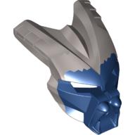 Lego Large Figure Mask Gavla with Marbled Pearl Light Gray Pattern / Dark Blue