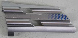 Technic, Panel Fairing # 4 Large Long, Large Holes, Side B with Fading Blue Checkered Pattern (Sticker) - Set 8458