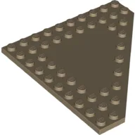 Wedge Plate 10 x 10 Cut Corner [No Centre Studs] / Dark Tan
