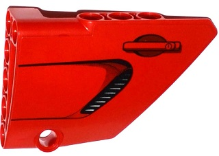 Lego Technic, Panel Fairing #14 Large Short Smooth, Side B with Air Intake and Door Handle Pattern (Sticker) - Set 8070