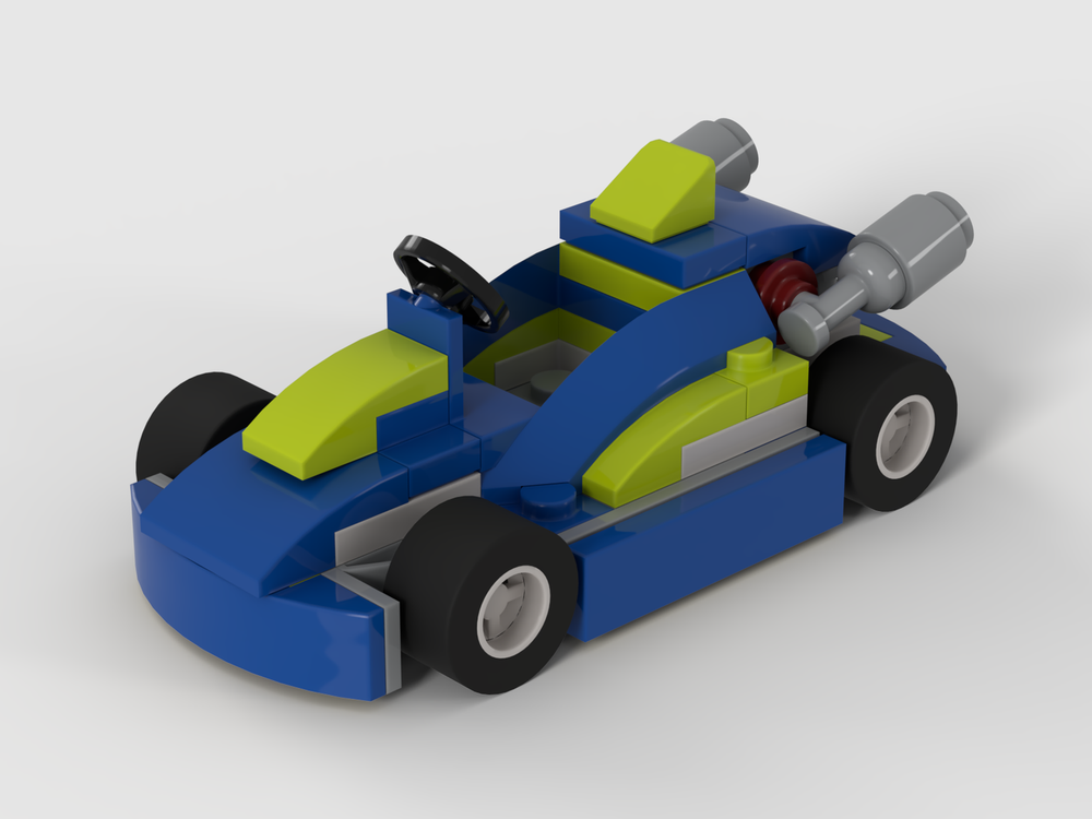 Lego Dual Exhaust Go-Kart (Blue and Lime)