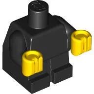 Baby / Toddler Body with Fixed Arms and Yellow Hands / Black