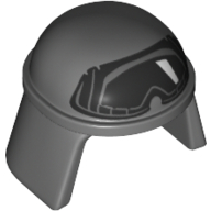 Lego Helmet Imperial Pilot, Smooth with Black Goggles Print (AT-ST Pilot)