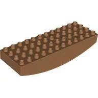 Duplo Brick 4 x 12 x 2 [Rocker] / Medium Nougat