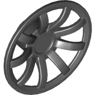 Wheel Cover 9 Spoke - 24mm D. / Black