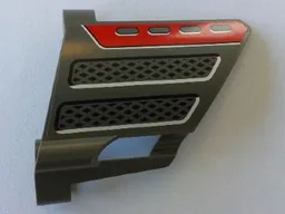 Technic, Panel Fairing #22 Large Short, Small Hole, Side A with Vent Holes and Grille Pattern (Sticker) - Set 8454