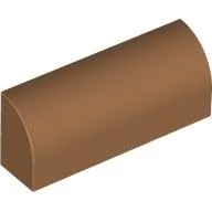 Brick Curved 1 x 4 x 1 1/3 No Studs / Medium Nougat