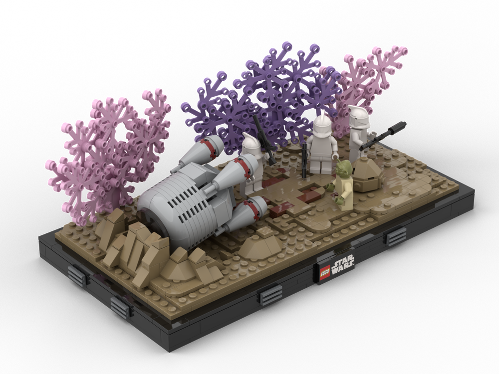 Lego The Clone Wars: Episode 1 Ambush Black Border Diorama