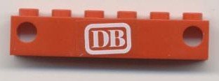 Lego Electric, Train Light Prism 1 x 6 Holder with 'DB' Pattern (Sticker) - Sets 7740 / 7745