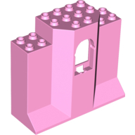 Lego Panel 3 x 8 x 6 with Arched Window / Bright Pink