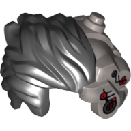 Lego Hair and Helmet Covering Left Eye with Complex Targeting System Print (Nindroid) / Black
