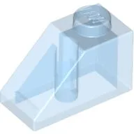Brick Sloped 45° 2 x 1 with Bottom Pin / Trans-Medium Blue