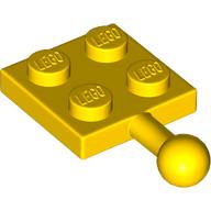 Lego Plate 2 x 2 with Towball / Yellow