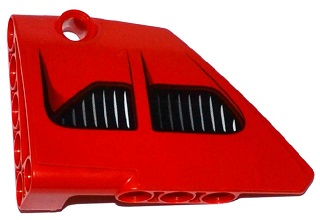 Lego Technic, Panel Fairing #13 Large Short Smooth, Side A with 2 Air Intakes Pattern (Sticker) - Set 8070