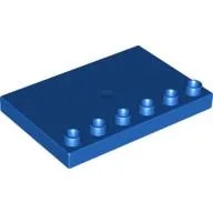 Duplo Plate Special 4 x 6 with Studs on Edge / Blue