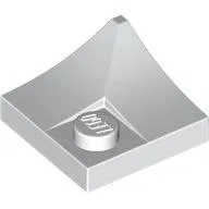 Plate Special 2 x 2 with Double Inverted Curve, 1 Stud / White