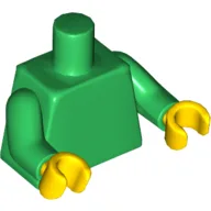 Torso, Green Arms, Yellow Hands [Plain] / Green