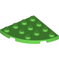 Lego Plate Round Corner 4 x 4 / Bright Green